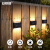 安赛瑞 太阳能户外院灯 装饰布置围墙洗墙壁灯 上下发光氛围壁灯 10LED暖光 8A00256