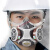防毒面具全面罩喷漆专用活性炭半面罩过滤式防尘化工农药JYH 滤毒面罩+防雾高清护目镜