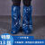 养殖场靴套一次性鞋套防水防滑加厚长筒塑料脚套户外漂流爬山耐磨 特厚蓝色的100只（十捆）