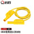 启后 安全型4mm护套香蕉插头测试线10A/20A硅胶连接线K4教学导线 1.6平方1米 黄色 QH-OB17