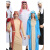耀超阿拉伯服装男 万圣节阿拉伯服装成人男女cos化妆舞会中东迪拜衣服 白色阿拉伯(+胡子)