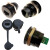 金属D型圆形M24孔RJ45数据USB2.0-3.0信号HDMI航空母座防水连接器 VL24Y-USB2.0-AB，A母转B母 黑色