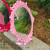 狮奥利兴蝴蝶形状的镜子安娜苏手柄魔镜折叠镜化妆镜美容院纹绣镜复古 349台镜粉色