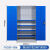 弗莱仕 FLS-GJG-0019 重型工具柜 工业双开门五金铁皮柜工厂车间置物柜 一抽灰蓝色（一台）