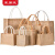 采易乐 黄麻手提袋 环保购物袋 礼物包装袋 简约打包袋 拉链款B5款（31x27x15cm）09814