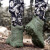 RZWOLF高帮马丁靴男款作战术军训练沙漠丛林防滑军勾户外徒步登山靴子 702军绿 44