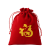 红色新年福袋绒布首饰饰品珠宝玉器包装袋文玩喜糖平安抽绳收纳袋 平口款超大号11.5x18