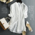 皮尔卡丹白色雪纺短袖衬衫女2024夏季时尚韩版V领打底衫职业气质衬衣 白色 XS