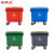圣极光环卫垃圾车手推清运车保洁垃圾箱G5324红色有害垃圾660L