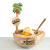 银枪（Yinqiang）椰子碗椰子碗椰子树造型碗冰激凌碗东南亚餐具田园风甜品碗定制lo 棕色椰子餐具+勺子 预售5天内发