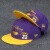 藏索NBA帽子男湖人队鸭舌帽平檐帽棒球帽可调节 L(58-60cm) 黄紫色平沿