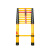 筑采（ZHUCAI）伸缩梯鱼竿梯电力电工施工梯人字梯竹节梯玻璃钢 3.5米伸缩单梯