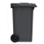 科力邦（Kelibang) 户外垃圾桶 加厚240L干湿分类市政环卫垃圾桶挂车 黑色 KB1040 干垃圾（1个）