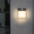 阿尤布户外壁灯感应楼梯阳台过道防水露台简约现代LED室外墙庭院灯 砂黑-普通款-暖光
