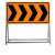 定制适合定制 前方施工 注意安全 可折叠反光道路施工标志牌 警示 黄黑左导向 100*60*100