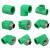 绿色4分20 6分1寸25PPR水管材管件 外丝内丝直接弯头三通接头配件 25ppr6分3/4外丝弯头
