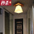 卧室灯新中式吸顶灯简约现代灯木质木艺原木阳台灯过道玄关 带三色变光灯泡