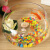 贝意品鱼缸透明玻璃办公桌创意水培圆形圆球乌龟缸迷你桌面小鱼缸 30CM鼓缸+石子+假草+贝壳+海螺