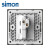 西蒙（SIMON）开关插座面板一开五孔插座空调网络四孔插座5孔墙壁C60系列荧光灰 一开单控