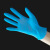 一次性蓝色高弹100%纯丁腈手套pvc无粉防护100只烘焙美容定制 丁腈蓝色无粉 S码-8.5CM