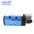 YOL1ON 蓝色 4V310-10电磁阀 二位五通单线圈电磁阀气缸电磁阀 4V310-10配防爆线圈DC24V