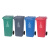 白云清洁 AF07321 分类垃圾桶大号户外环卫商用带盖带轮物业垃圾箱 红色120L-有害垃圾