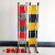 杰安达JAD 伸缩围栏施工道路安全防护栏不锈钢片式方管高1.2米*长2.5米红白色（不带轮子）