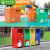 户外卡通垃圾桶幼儿园分类定制方形大号游乐场果皮箱学校创意室外 绿色单桶(门板可定制图案)