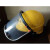 适用安全帽带防护面罩 LNG加气站  耐酸碱 防风防尘防飞溅 (白色)一字型安全帽