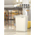 长方形户外垃圾桶2024新款带盖大容量厨房商用餐饮厨余办公室 10L奶白色长方形桶(进口料)