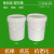 塑料水桶包装打包桶级圆形手提储水桶白色空桶油漆涂料桶 14升-带盖（压盖）