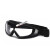 喷漆眼镜 骑行喷漆玻璃钢化防护眼镜工业飞溅透明打磨全封 X500黑红框 炫彩镜片