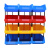鲁威（LUWEI） 货架斜口分类零件盒组合式物料盒元件盒塑料盒螺丝盒工具箱收纳盒 Q2号蓝【250*150*120】