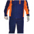 中神盾 SWS-CDS-301 长袖工作服套装男 耐磨劳保服套装 深蓝拼橘红4XL/190