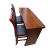 定制适用于于会议桌条桌双人三人培训桌课桌会议室长条桌油漆胡桃木皮 配套科木平头椅