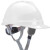 援邦  安全帽 施工工程安全帽头盔  防砸抗冲击V型ABS安全帽插扣  白色I 均码
