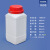 达尼胜塑料方瓶 广口瓶试剂瓶固体瓶 大口密封溶液瓶 1L 乳白色+红盖（120个一件） 