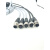 M12航空插头4针5芯8P通信号线缆PUR耐油防水对接电源传感器连接器 直头5针公头 常规款(PUR黑色） 常规款(PUR黑色） 线缆长