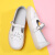 小白鞋女2024夏季新款舒适软底一脚蹬镂空透气防滑女鞋平底护士鞋 6899白色镂空 36