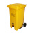 禹翊 医疗废物桶诊所口罩回收塑料黄色垃圾桶带轮 240L加厚款带脚踩