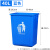 大号垃圾桶户外无盖垃圾箱分类工业清洁箱商用公共场合 40L加厚桶无盖蓝色
