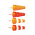 橙色反光风向袋气象风向标多种尺寸牛津布防水250D风向警示信号标 1m橙灰反光款
