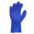 陆力安 手套 pvc浸塑手套 防护加厚磨砂手套 防水耐油耐酸碱 蓝色1双 