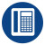 稳斯坦 （5个装）桌面物品定位贴定位标志标识6S5S蓝色办公规范标签标志 5*5cm 电话机 W542