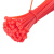 京势 扎带 自锁式扎带彩色尼龙扎带线缆理线束线捆绑带 红色3*150mm(1包100条) 