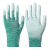 PU浸塑胶涂指涂掌尼龙手套劳保工作耐磨防滑透气干活打包薄款胶皮 绿色条纹涂掌（24双） S