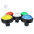 定制游戏机按钮 60mm凸面大圆带灯按键拍拍乐 游戏机配件大圆按钮开关 绿色+支架+LED灯+二足微动