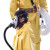 利力维特自吸式长管呼吸器过滤防毒尘面罩单双人电动+风式空气呼吸器面具 双人电动风长管呼吸器20米