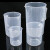 安达通 刻度杯 实验室塑料烧杯实验室器皿塑料量杯 500ml2个 