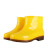 安先达雨鞋 短筒水鞋 户外防滑胶鞋 耐磨雨靴 洗车雨靴 黄色 40 